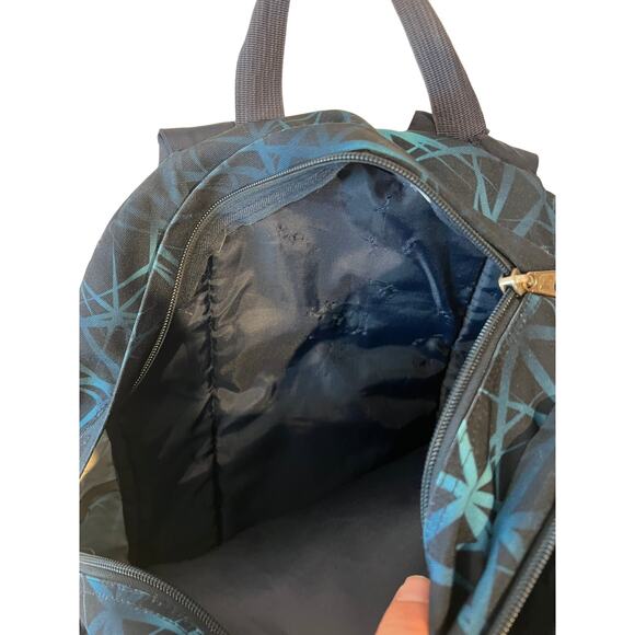 JanSport Blue Pattern 3 Section Backpack - Picture 4 of 5